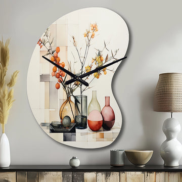 Still Life Arrange I - Asymmetric Metal Wall Clock